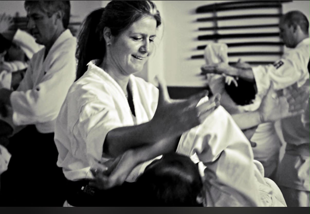 Eugenia Cataldo durante una práctica de Aikido